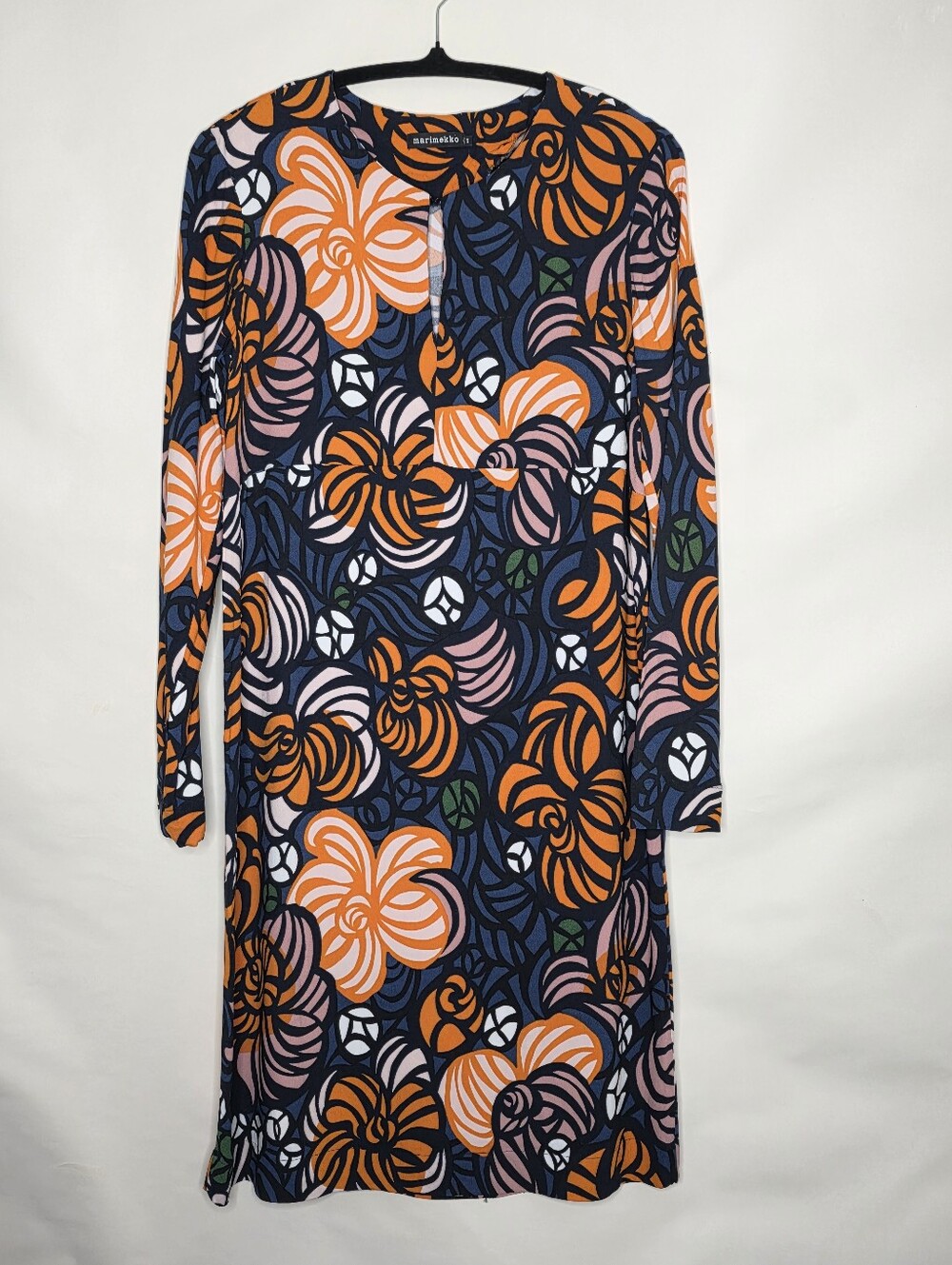 Marimekko Karla Torstai Floral Print Dress Size EU‎ 40 Lightweight Viscose Crepe